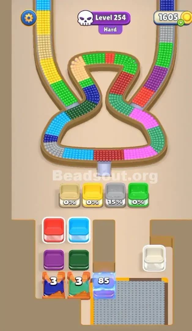 Beads Out Level 254 Solution 1