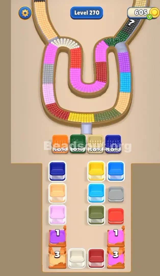 Beads Out Level 270 Solution 1