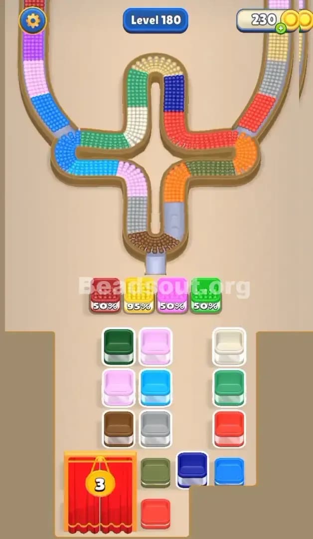 Beads Out Level 180 Solution 1