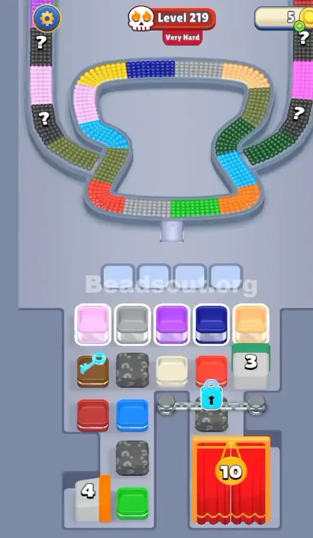Beads Out Level 219 Gameplay