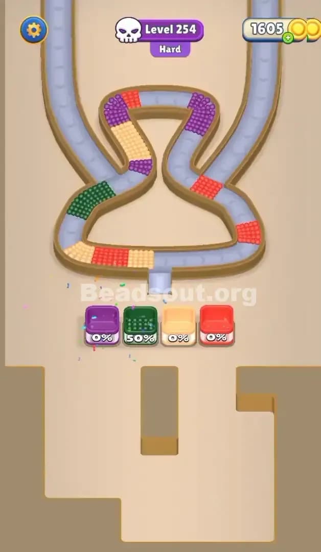 Beads Out Level 254 Solution 3