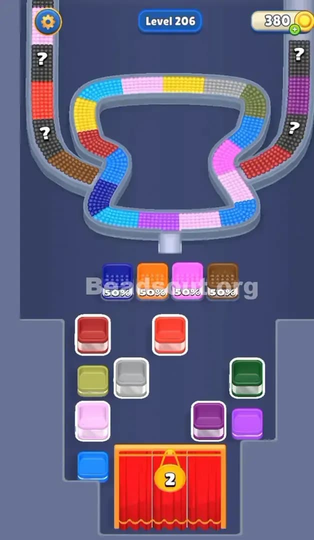 Beads Out Level 206 Solution 2