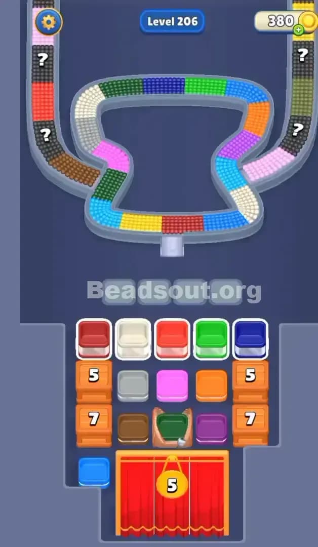 Beads Out Level 206 Gameplay